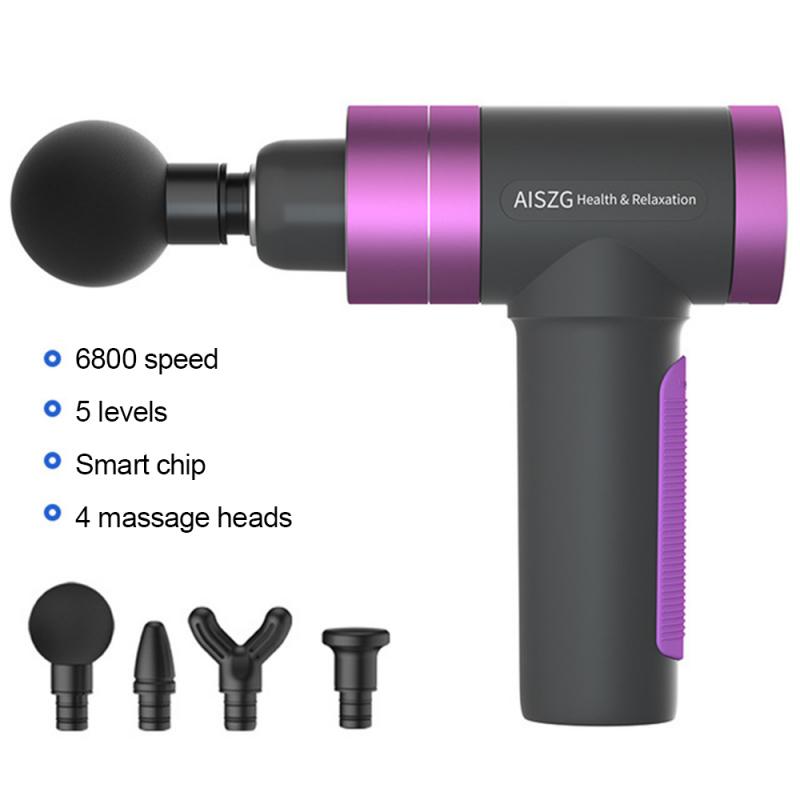 Deep Tissue Massage Gun – USB Rechargeable Muscle Massager, 5 Speed Percussion Therapy Device for Pain Relief, Recovery & Relaxation (3200–6800 RPM, High-Capacity Battery)