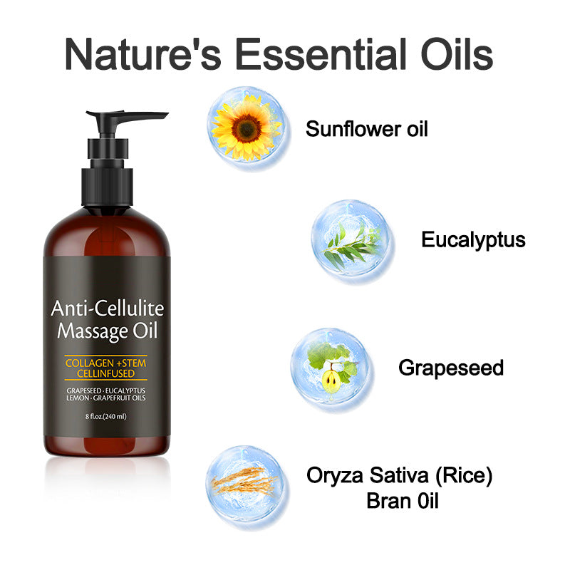 Relaxing Body Massage Oil 240ml – Deep Tissue Treatment, Hydrating Essential Oil for Stress Relief & Muscle Recovery