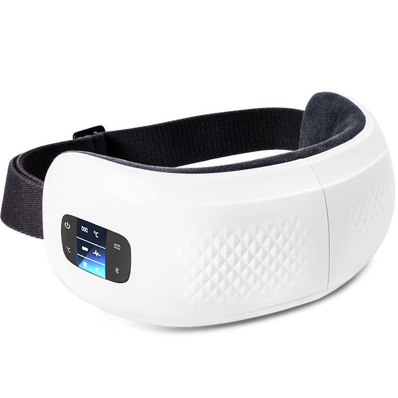Heated Eye Massager with Air Compression – Rechargeable USB Eye Therapy Device for Relaxation, Eye Strain & Dark Circles | Portable, Lightweight (White, Pink, Black)