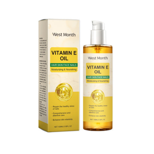 West&Month Vitamin E Body Oil – Deep Nourishing Skin, Hair & Nail Treatment | Hydrating Massage & Body Care Oil